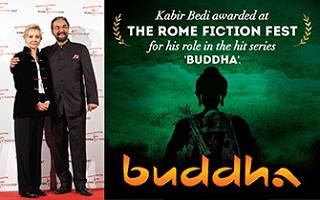 Kabir Bedi awarded at the Rome Fiction Fest for his role in hit series 'BUDDHA'